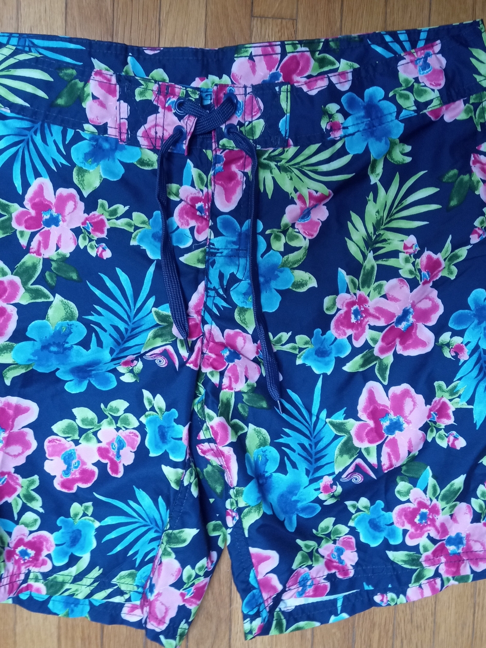 Kanyu Surf Navy Floral Drawstring  Board Shorts